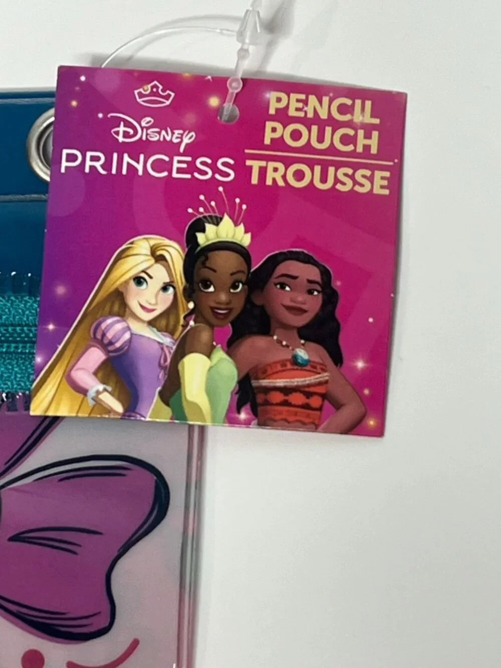 Disney Princess Ariel Tiana Pencil Pouch Binder Case NWT